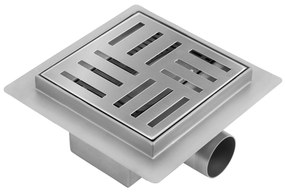 Zuhanylefolyó REA CROSS 150x150 Nickel Brush
