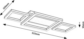 Rabalux 71477 - LED mennyezeti lámpa GLAVIAN LED/24W/230V 51,5x22 cm