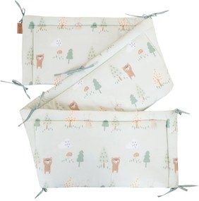 Világoszöld pamut rácsvédő 170 cm Woodland Buddies – Roba