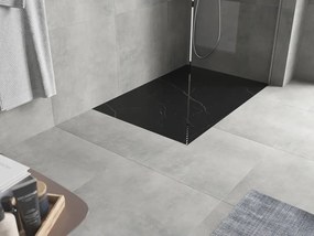Mexen Hugo téglalap alakú zuhanytálca SMC 120 x 90 cm, fekete kő - 42759012