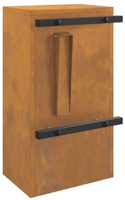 postaláda Rozsdás 30 x 23 x 55 cm időjárásálló acél