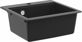 vidaXL Mosogató Fekete 470 x 440 mm Gránit