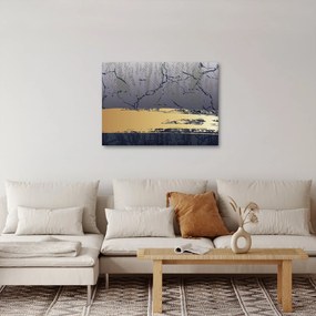 Kép - Kék és arany absztrakció N⁰1 (70x50 cm)