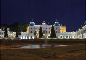 Tapéta Branicki palota éjszaka Białystok Lengyel Építészet 208x146 +ragasztó