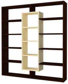 könyvespolc Ample - Birch, Wenge