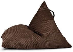 Sötétbarna kordbársony babzsákfotel Razz – SLOWDOWN