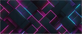 Fali tapéta Panoráma Neon geometria 250x104 Ragasztó