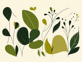 Poszter 20x15cm Friss levelek