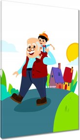 Vászonkép 80x120 Fa játékbaba orral