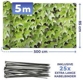 Zöld műanyag belátásgátló erkélyre 500x85 cm Wilder Wein – Maximex