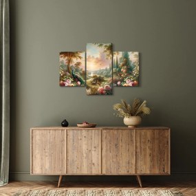 Kép - Pávák a kertben (90x60 cm)