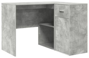 Sarokíróasztal Beton Szürke 102x88x75 cm Mérnöki fa