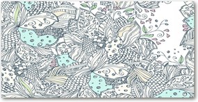 Konyhai panel Virágos mintás 140x70 cm Ragasztó