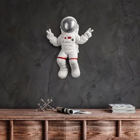 Fali dekoráció 47x35 cm astronaut ezüst