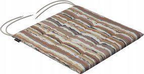 Károly székpárna 40x40 olíva-narancs csíkos, krémszínű alapon