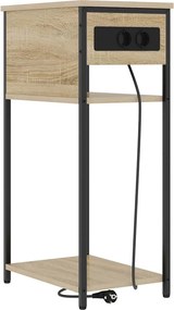 vidaXL Éjjeliszekrény Sonoma tölgy 41 x 28 x 76 cm Faanyag
