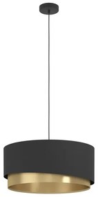 Eglo 39926 - Csillár zsinóron MANDERLINE 1xE27/40W/230V fekete/arany