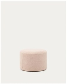 Világos rózsaszín buklé puff Kaeli – Kave Home