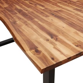 tömör akácfa étkezőasztal természetes éllel 200 x 90 x 75 cm