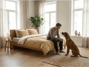 Mikroszálas flanel ágyneműhuzat KOSTAR sárga Ágyneműhuzat mérete: 2 db 70 x 90 cm | 200 x 220 cm