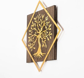 Tree v2 - Gold fa-fém faldekoráció