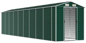 zöld horganyzott acél kerti fészer 191 x 810 x 198 cm