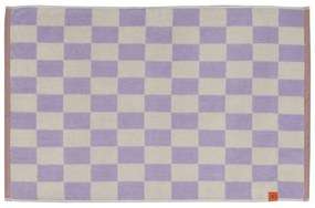 Világossárga-lila bio pamut fürdőszobai kilépő 50x80 cm Retro – Mette Ditmer Denmark