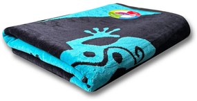 Salina gekkó kék-fekete strandtörölköző