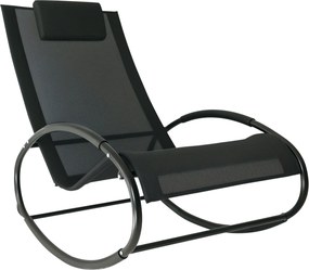 Outsunny Zero Gravity Kerti Hintaszék, Ergonomikus Hintaszék Párnával és Lélegző Anyagból Belső és Külső Használatra, Szürke, 105x62x88 cm | Aosom