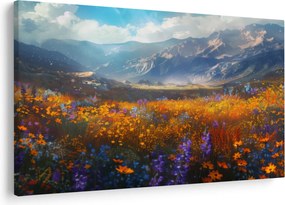Kép - Festett hegyi táj II. (90x60 cm)