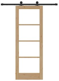Csúszó Ajtó ORKDAL Barna 73.5 x 198.5 cm Fa és fém