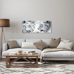 Kép - Rajzolt oroszlánfejek (120x50 cm)