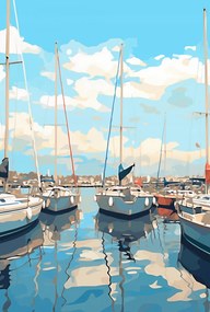 Poszter 68x101cm Kubista Marina