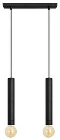 Csillár zsinóron TUBA 2xE27/15W/230V fekete