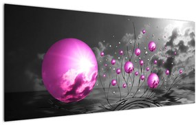 Rózsaszín gömbök képe (120x50 cm)