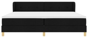 Box Spring Ágy Matrac - Fekete, 200x200 cm Zsákkal