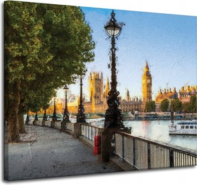 Vászonkép Pasztell London Big Ben 100x80 cm Ajándéknak is tökéletes