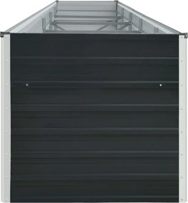 vidaXL antracitszürke horganyzott acél kerti magaságyás 400x80x45 cm