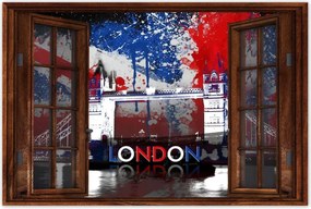 Poszterek 60x40 Tower Bridge zászlóval