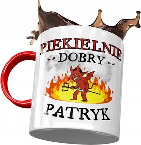 Piros bögre Patrik Férj Kolléga Ajándék Nyomtatott Fotóval