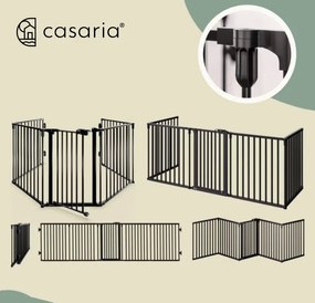 Casaria® Kandalló rostély 306 x 76,5 cm