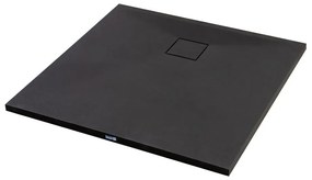 Cagliari Black 90x90x2,6 cm szögletes, SMC zuhanytálca szifonnal