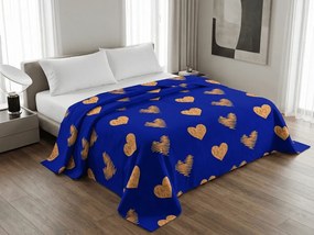 Ágytakaró GOLBINO, sötétkék Méret: 220 x 240 cm