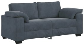 sötétszürke bársony loveseat kanapé 140 cm