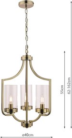 Laura Ashley Joseph 3732584-Q Csillár 3x40W/E14 IP20