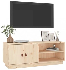 tömör fenyőfa TV-szekrény 105 x 34 x 40 cm