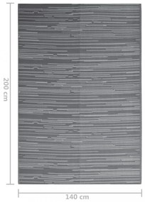kültéri szőnyeg ARAKIL antracit 140x200 cm PP