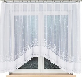 Jacquard kész függöny 350x160 fehér Genowefa