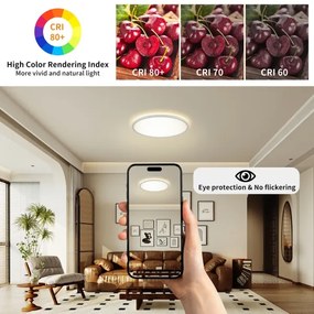 Brilagi - Fényerőszabályozható LED lámpatest ULTRA SLIM LED/24W/230V Ø 42 cm fehér + távirányító