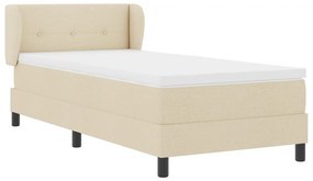 Boxspring Ágy Matraccal Krém 90x200 cm Szövet